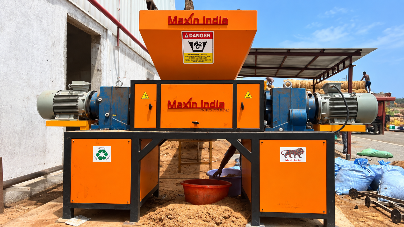 Coconut & Green Waste Shredder Processing