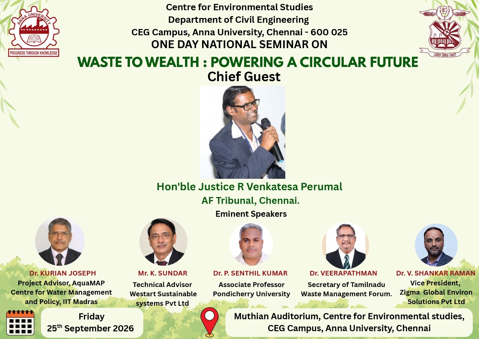 ♻️ PROUD TO ASSOCIATE WITH THE TAMIL NADU WASTE MANAGEMENT FORUM