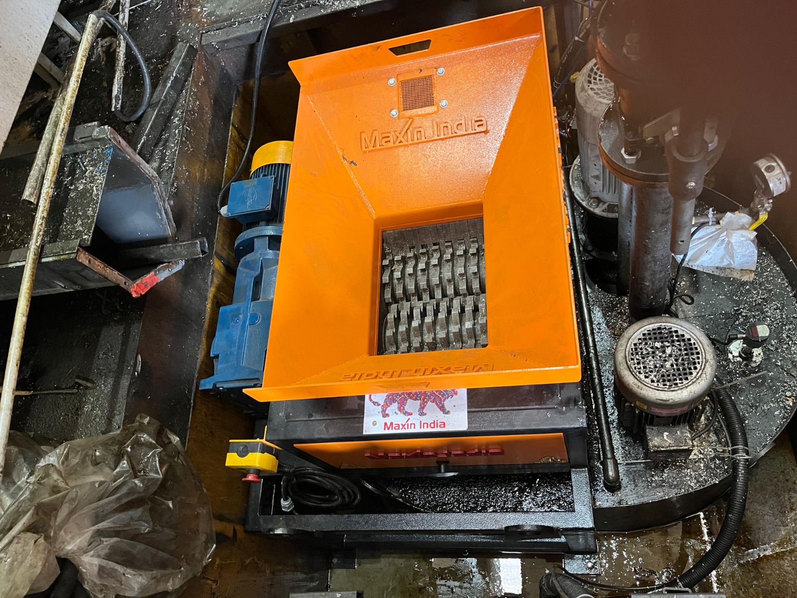 ♻️ MAXIN INDIA Successfully Installs CNC Lathe Metal Scrap Shredder at Craftsman Automation Limited , Coimbatore