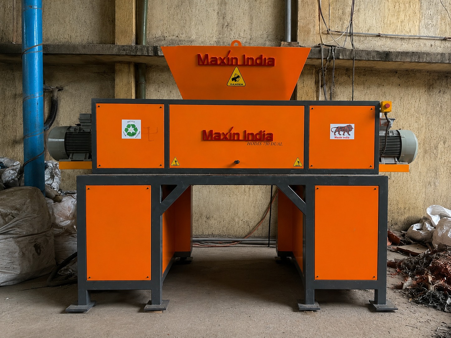 ♻️ Successful Installation of Copper Cable & E-Waste Shredder at Evergreen Lithium Recycling Private Limited, Maharashtra